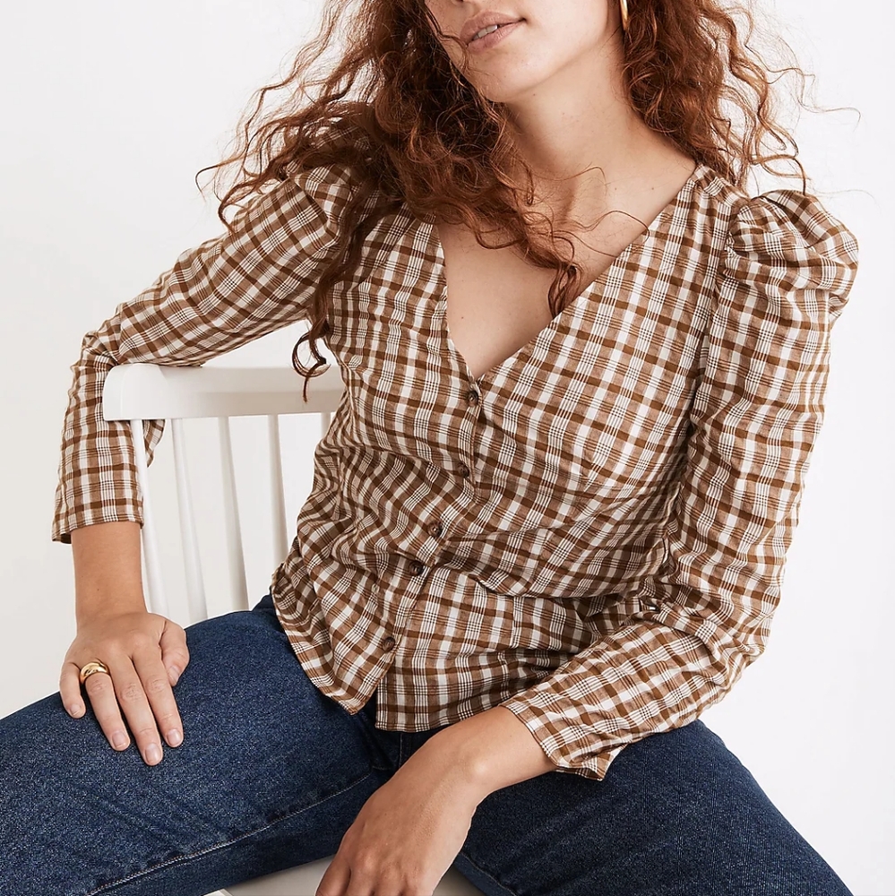 🆕️ Madewell Westover Top in Sandown Plaid